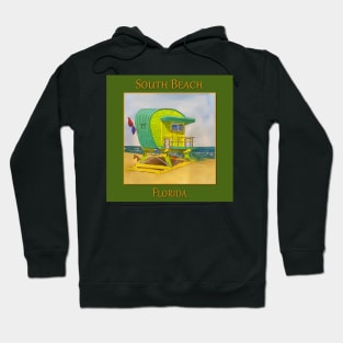 Cute Lifeguard tower in South Beach Miami Florida Hoodie